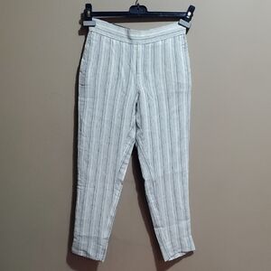 Banana Republic Hayden Striped White and Gray Pants Size 00 Petite